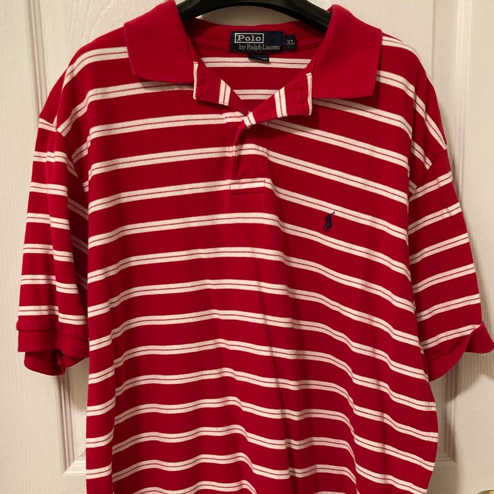 POLO by RALPH LAUREN Men’s Red/White Striped Polo